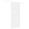 vidaXL Slīdo&scaron;ās durvis 83 x 202 cm Priedes masīvkoks Balts