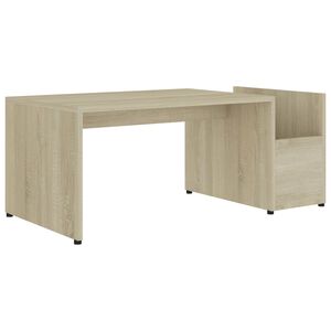 vidaXL kafijas galdiņ&scaron;, ozolkoka krāsā, 90x45x35 cm, inženierijas koks