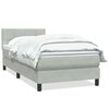 vidaXL Box Spring Gulta ar matraci Gai&scaron;i pelēks 80x210 cm Velvet
