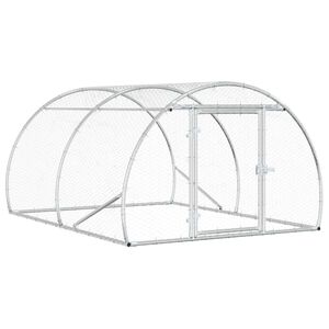 vidaXL Vistu kūts Sudraba 200 x 150 x 100 cm Cinkota tērauda