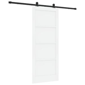 vidaXL Slīdo&scaron;ās durvis ORKDAL 83 x 202 cm Priedes masīvkoks Balts
