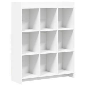 vidaXL Grāmatu skapis Balts 87,5 x 30 x 111 cm Inženierijas koks