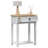 vidaXL Konsoles galds Balts 55 x 35 x 73 cm Ciets priedes koks