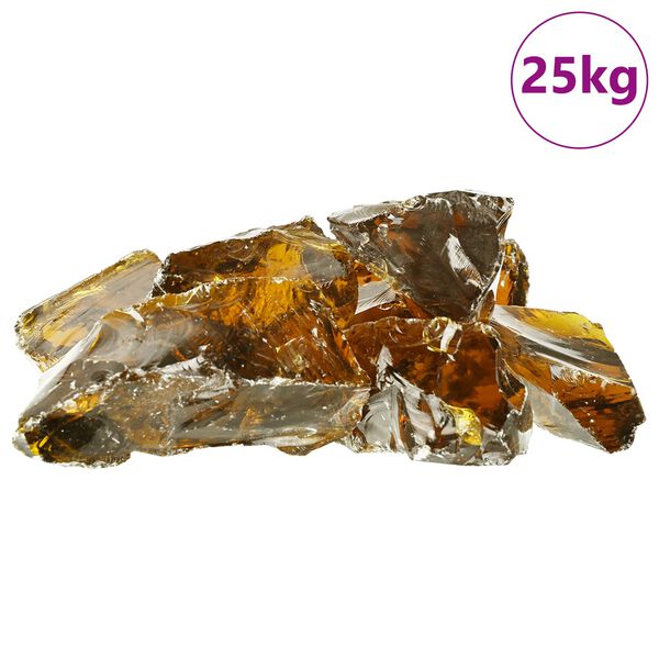 vidaXL Dārza Akmeņi Brūna 12 cm Stikls