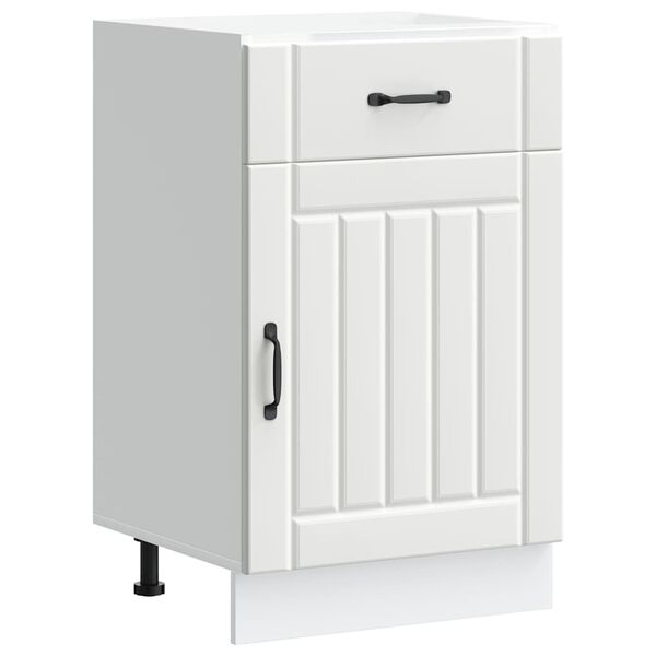 vidaXL virtuves apak&scaron;ējai skapītis, Lucca, balts, inženierijas koks