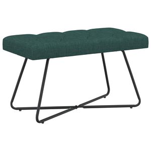vidaXL Sols ar pogām Tum&scaron;i zaļ&scaron; 80 x 40 x 46 cm Audums