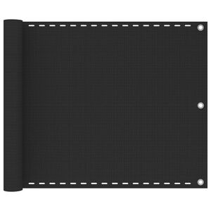 vidaXL balkona aizslietnis, 75x500 cm, antracītpelēks HDPE