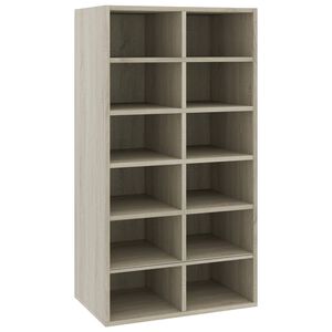 vidaXL apavu plaukts, ozolkoka krāsa, 54x34x100,5cm, inženierijas koks