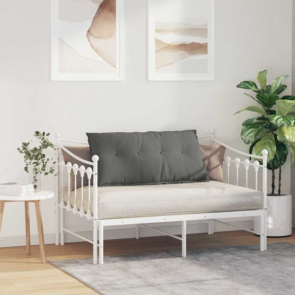 vidaXL Atpakaļ spilvens Tum&scaron;i pelēks 100 x 50 cm Mikrofibra