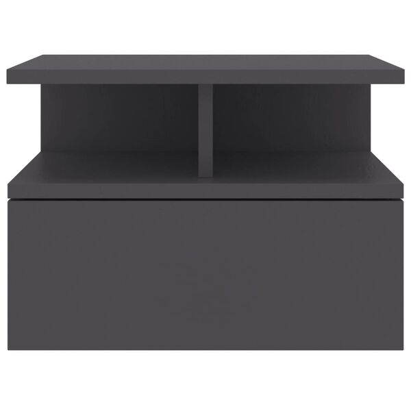 vidaXL naktsskapī&scaron;i, 2 gab., 40x31x27 cm, inženierijas koks, pelēki