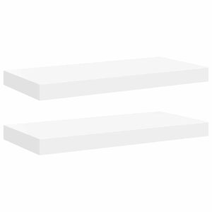 vidaXL sienas plaukti, 2 gab., balti, 50x23,5x3,8 cm, MDF