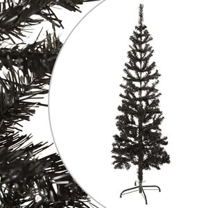 vidaXL mākslīgā Ziemassvētku egle, &scaron;aura, melna, 150 cm