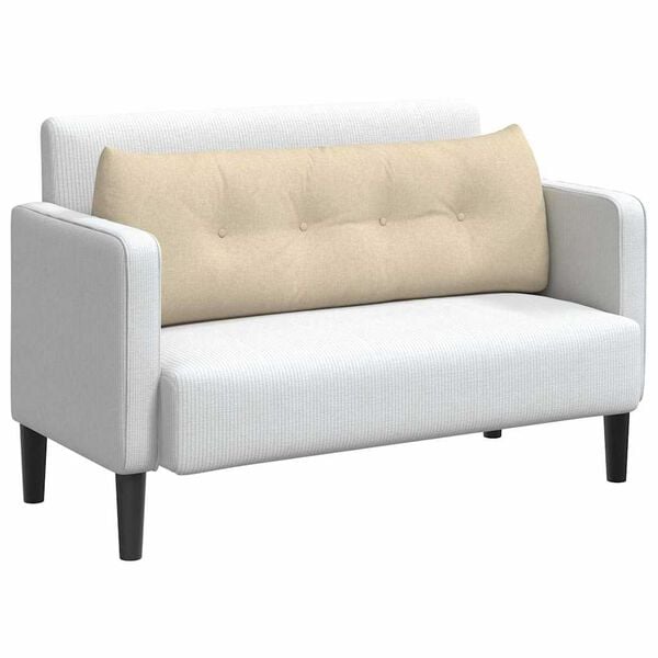 vidaXL Atpakaļ spilvens Krēmkrāsa 140 x 24 x 50 cm audums