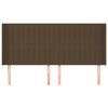 vidaXL galvgalis ar malām, 163x16x118/128 cm, tum&scaron;i brūns audums
