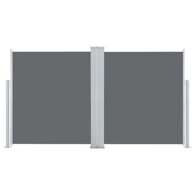 vidaXL izvelkama sānu markīze, divkārša, antracītpelēka, 170x600 cm
