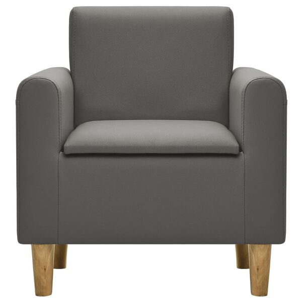 vidaXL bērnu dīvāns, pelēka mākslīgā āda