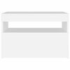 vidaXL TV galdiņš ar LED lampiņām, 60x35x40 cm, balts