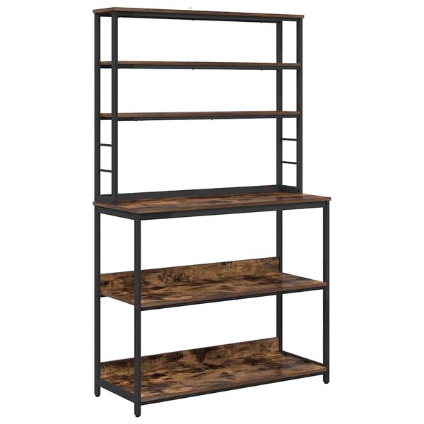 vidaXL Virtuves plaukts Dūmaka ozols 100 x 40 x 168 cm