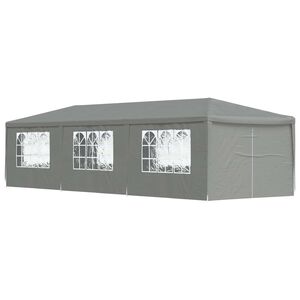 vidaXL Balles telts 900 x 300 x 255 cm Gai&scaron;i pelēka PE un Tērauds