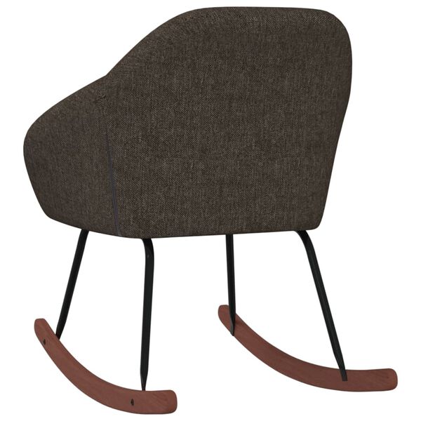 vidaXL šūpuļkrēsls, tumši brūns audums