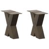 vidaXL kafijas galdiņa kājas, 2 gab., X-veida, dabīgs tērauds, 40x(30-31) cm