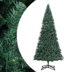 vidaXL mākslīgā Ziemassvētku egle ar statīvu, zaļa, 500 cm, PVC