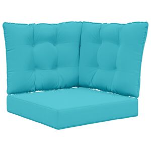 vidaXL Āra dīvāna spilvens 3 pcs Tirkīzzila Poliesters
