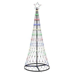 vidaXL LED Ziemassvētku koks Daudzkrāsains 180 cm Metāla
