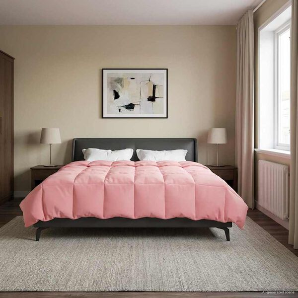 vidaXL Vasaras segas Tiltiņ&scaron; Rozā 240 x 260 cm Mikro&scaron;ķiedra