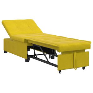 vidaXL Dīvāngulta Dzeltena 194 x 67 x 82 cm Samts