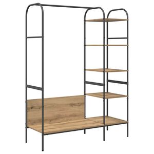 vidaXL Apģērba statīvs Bē&scaron;a 120 x 44 x 160 cm Inženierijas koks