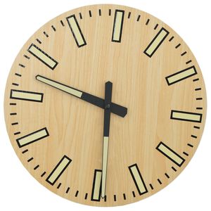 vidaXL sienas pulkstenis ar izgaismotām atzīmēm un rādītājiem, &Oslash;30 cm