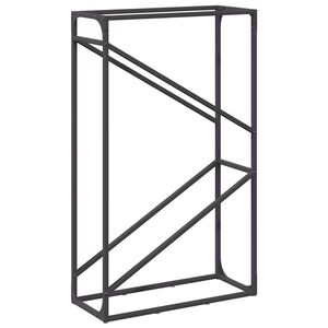 vidaXL Malkas plaukts, melns, 60x25x100 cm, auksti velmēts tērauds