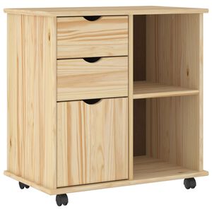 vidaXL Rito&scaron;ais skapis Brūna 63,5 x 39 x 65,5 cm Cieta priede