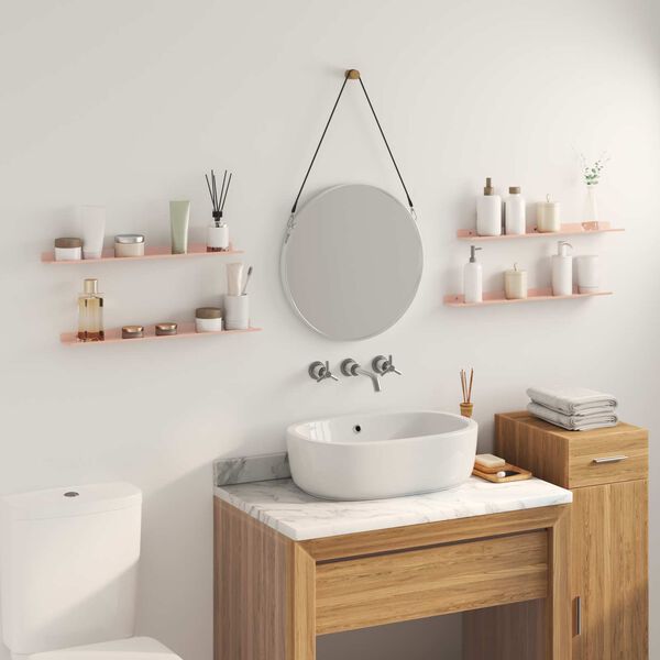 vidaXL Peldējo&scaron;ais plaukts 4 pcs Rozā 60 x 8,5 x 2,5 cm Tērauds