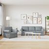 vidaXL Dīvāns 2 pcs Gai&scaron;i pelēks 215 x 82 x 80 cm audums