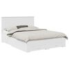 vidaXL Gultas rāmis ar atvilktni Balts 150 x 200 cm Inženierijas koks