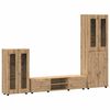 vidaXL TV skapī&scaron;u komplekts FLORIN 3 pcs Artisānā ozols