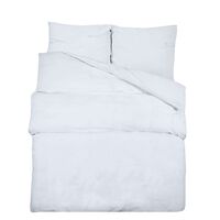 vidaXL gultasveļas komplekts, balts, 135x200 cm, kokvilna