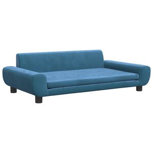 vidaXL gulta suņiem, zila, 100x54x33 cm, samts
