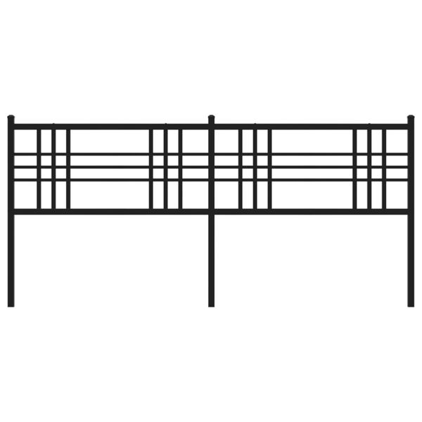 vidaXL gultas galvgalis, metāls, melns, 200 cm