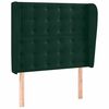 vidaXL galvgalis ar malām, 83x23x118/128 cm, tum&scaron;i zaļ&scaron; samts