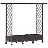 vidaXL Pacelta gulta ar treliem un jumtu Brūna 164 x 40 x 127 cm PP