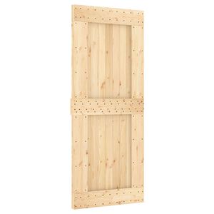 vidaXL Slīdo&scaron;ās durvis NARVIK Dabiska un melna 85 x 210 cm (213,5 cm)