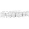 vidaXL Dārza ēdamgalds 15 pcs Balts Polt rattan