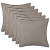 vidaXL Spilvenu pārvalks 6 pcs HOUTEN Gai&scaron;i pelēka 80 x 80 cm Boucl&eacute;