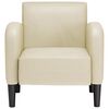 vidaXL dīvāna krēsls ar roku balstiem, krēmkrāsas, 54 cm, mākslīgā āda
