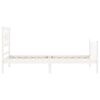 vidaXL gulta bez matrača, balts, 90x200 cm, priedes masīvkoks