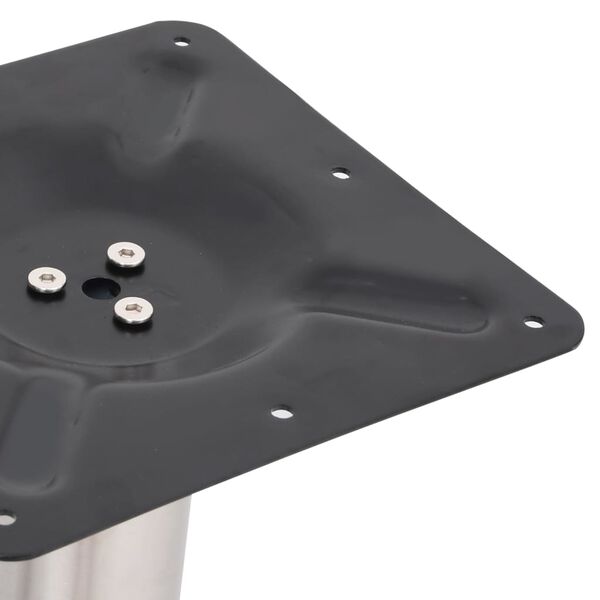 vidaXL bistro galda kāja, 70x40x72 cm, sudrabaina, nerūsējošs tērauds