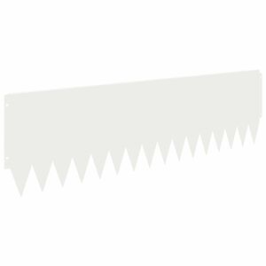 vidaXL Zāliena Apmale 10 pcs 103 x 30 cm Tērauds Balts
